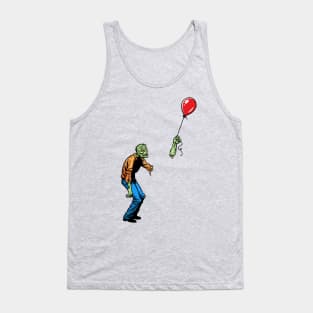 Sad Zombie and Balloon Tank Top